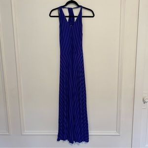 Felicity & Coco Blue Stripe Halter Maxi Dress